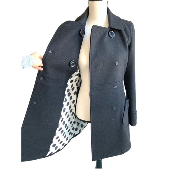 Tulle Double breasted Pea coat - Picture 4 of 6